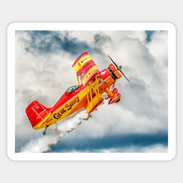 Biplane Sticker by joesaladino